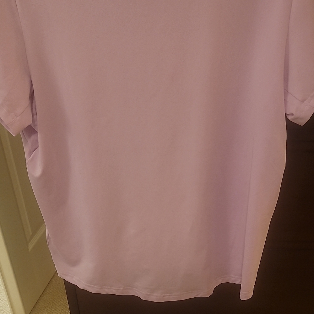 Adidas Dry Fit Womens Light Purple Short Sleeve Tee - Picture 5 of 7